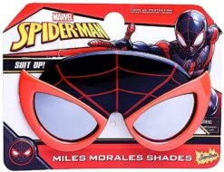 Sun-Staches SG3405 Officially Licensed Lil' Characters Spiderman Mile Morales Kids Sunglasses , Black, Red, One Size