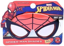 Sun-Staches Costume Sunglasses Marvel Lil' Characters Spiderman Party Favors UV400 Lil' Characters Spiderman Party Favors UV400