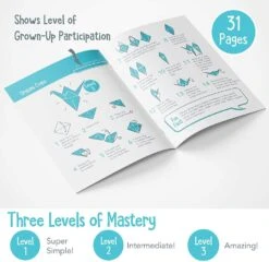 Origami Gift Kit Box | 150 Sheets Of Origami Paper & 32 Page Book For Beginners | Premium Multicolor Kids Origami Kit |Origami Paper Pack Activity Kit -Cuddle House Toys Shop 159059f0af72ff7f30db25f603b07676