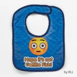 Jewish Hope It's Not Gefilte Fish" Printed Emoji Bib