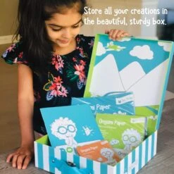 Origami Gift Kit Box | 150 Sheets Of Origami Paper & 32 Page Book For Beginners | Premium Multicolor Kids Origami Kit |Origami Paper Pack Activity Kit -Cuddle House Toys Shop 1bb91d30ebe370724bd1f0dd516633ce