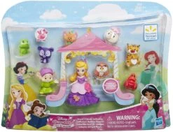 Little Kingdom Disney Princess Royal Friends Collection - 9-Piece Set Includes Aurora, Pascal, Dopey, Gus, Rajahah And More