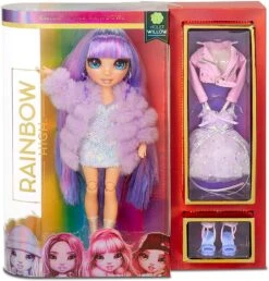 Rainbow Surprise High Violet Willow – Purple Fashion Doll With 2 Outfits