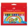 Faber-Castell Jumbo Broad Line Markers - 12 Colored Markers - Non-Toxic Supplies For Kids