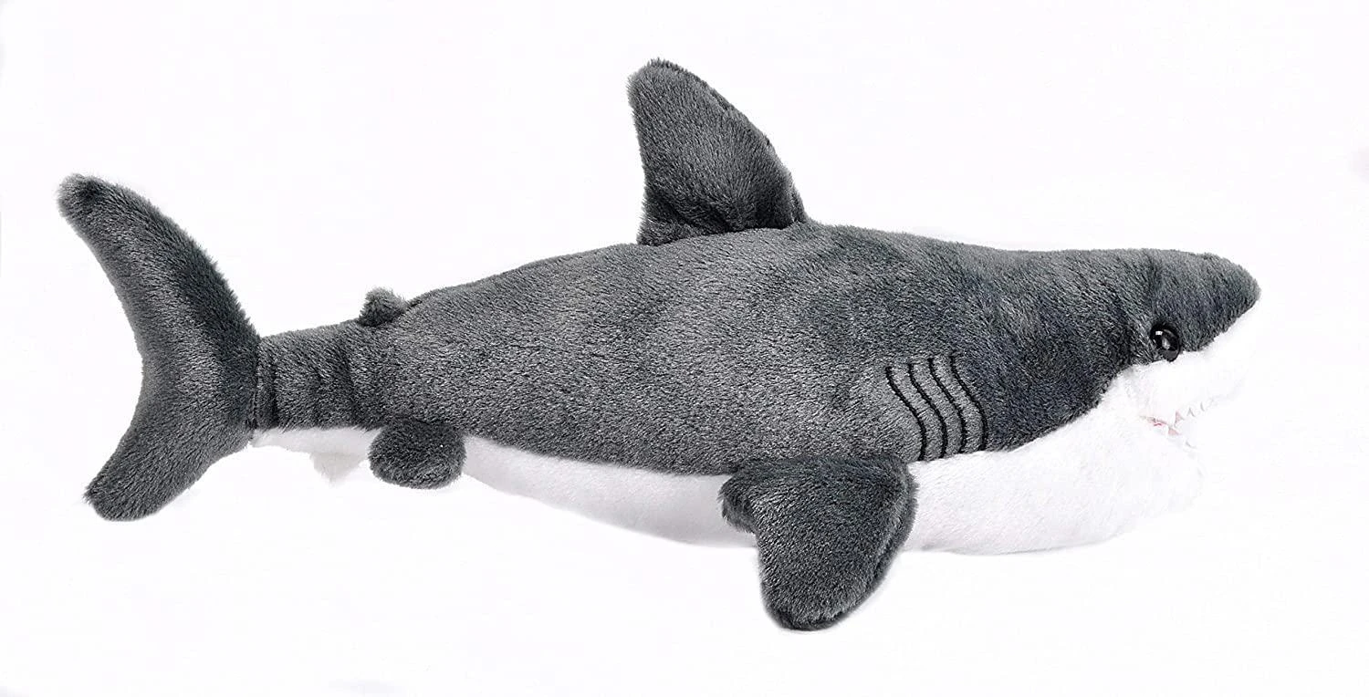 Wild Republic Great White Shark Plush, Stuffed Animal, Plush Toy, Gifts For Kids, Cuddlekins 13 Inches 3 Wild Republic Great White Shark Plush, Stuffed Animal, Plush Toy, Gifts For Kids, Cuddlekins 13 Inches - Image 3