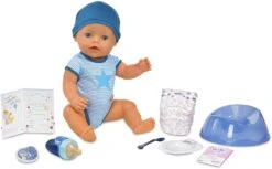 Baby Born Interactive Boy Doll, Includes: Birth Certificate, Bottle, Pacifier, Diaper, Plate, Spoon, Potty Seat, Baby Food Packet -Cuddle House Toys Shop 3480207d1be1f286803c144a53826712
