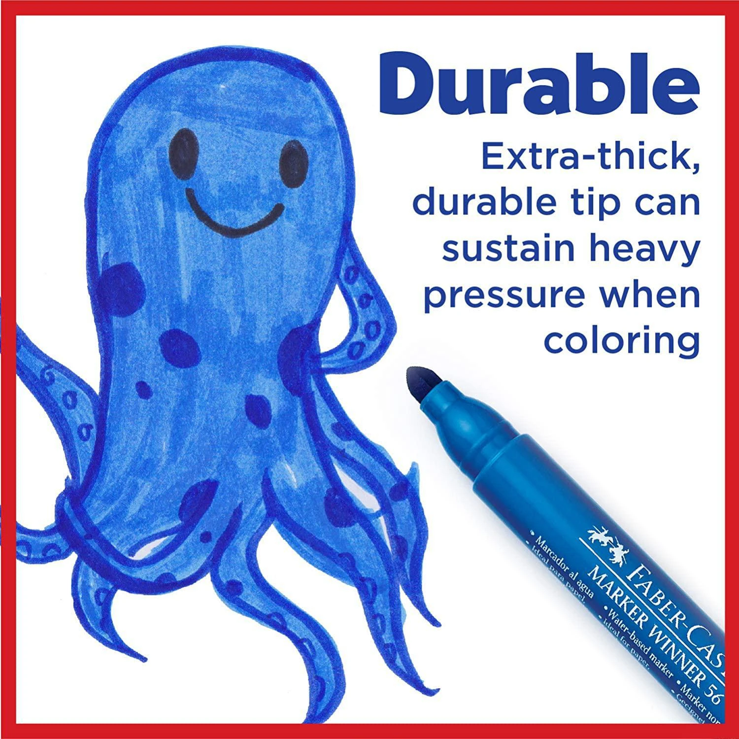 Faber-Castell Jumbo Broad Line Markers - 12 Colored Markers - Non-Toxic Supplies For Kids 9 Faber-Castell Jumbo Broad Line Markers - 12 Colored Markers - Non-Toxic Supplies For Kids - Image 9