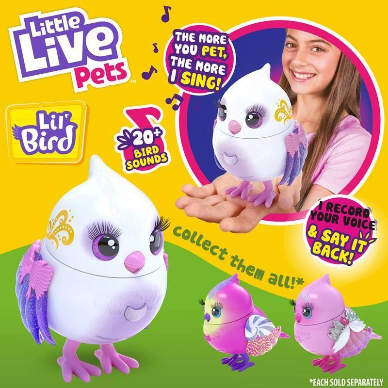 Little Live Pets Bird Pet - Tiara Tweets, Tweeterina - Interactive Pretend Play Bird Doll Toy With Sound 7 Little Live Pets Bird Pet - Tiara Tweets, Tweeterina - Interactive Pretend Play Bird Doll Toy With Sound - Image 7