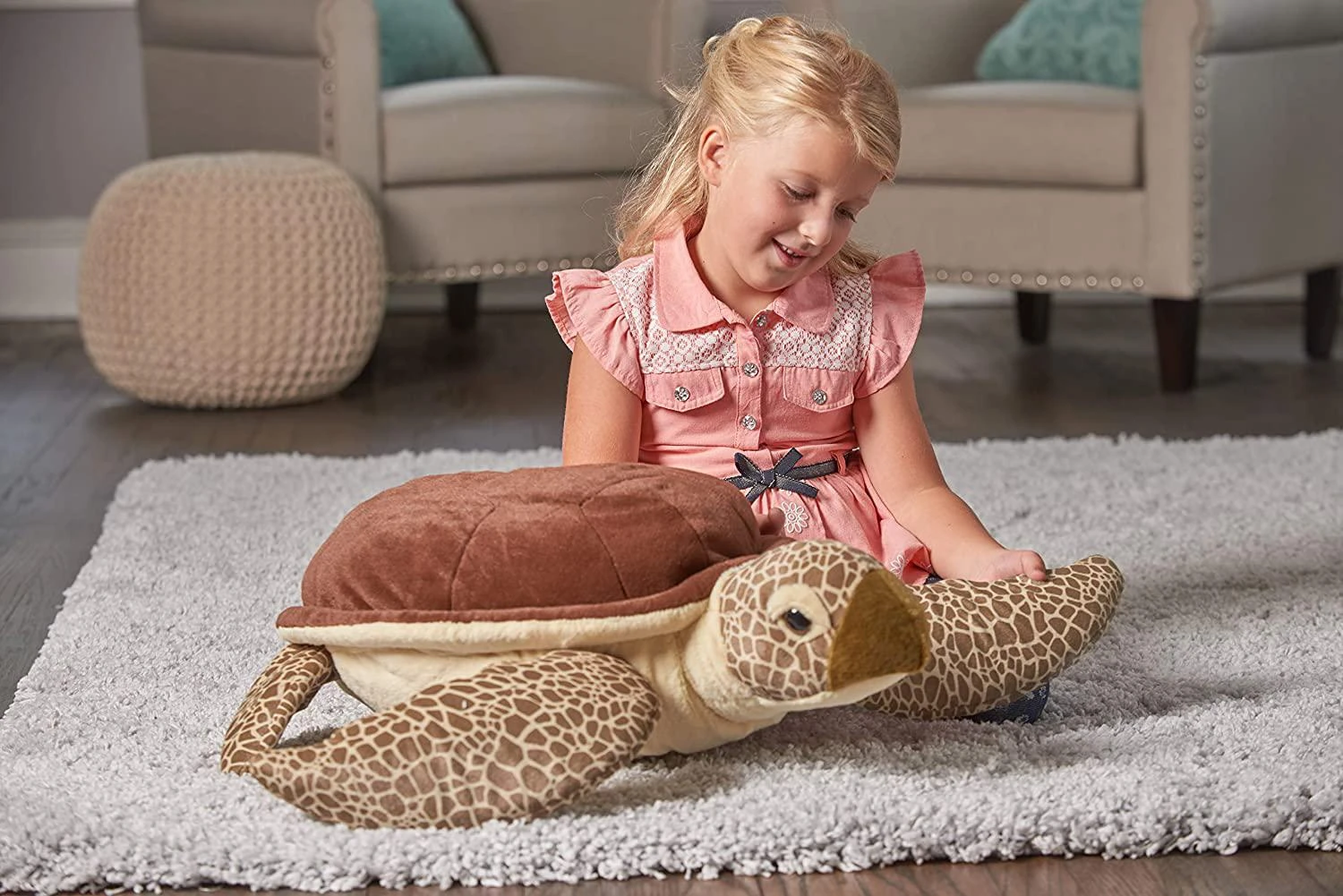 Wild Republic Jumbo Sea Turtle Plush, Giant Stuffed Animal, Plush Toy, Gifts For Kids, 30 Inches 4 Wild Republic Jumbo Sea Turtle Plush, Giant Stuffed Animal, Plush Toy, Gifts For Kids, 30 Inches - Image 4