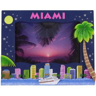 Resin “Miami At Night” Picture Frame, 6 X 4 Inch Sculptural Photo Holder Intricate & Meticulous Detailing Art Handcrafted 1 Resin “Miami At Night” Picture Frame, 6 X 4 Inch Sculptural Photo Holder Intricate & Meticulous Detailing Art Handcrafted