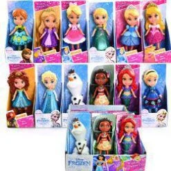 Princess & Disney Frozen Posable Mini Toddlers Figures : Elsa, Anna, Cinderella, Rapunzel, Cinderella ,Belle, More