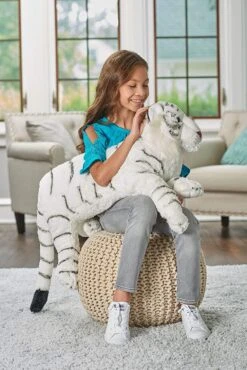 Wild Republic Jumbo White Tiger Plush, Giant Stuffed Animal, Plush Toy, Gifts For Kids, 30"