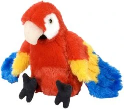 Wild Republic Scarlet Macaw Plush, Stuffed Animal, Plush Toy, Gifts For Kids, Cuddlekins 8"