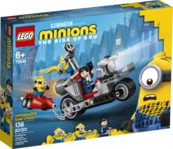 LEGO Minions Unstoppable Bike Chase 75549 Minions Toy Set, With Bob, Stuart And Gru Minion Figures (136 Pieces)