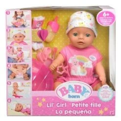 BABY Born Lil' Girl Baby Doll - Blue Eyes Pretend Play Doll - Great Gift Doll Playset Toy -Cuddle House Toys Shop 918346C322