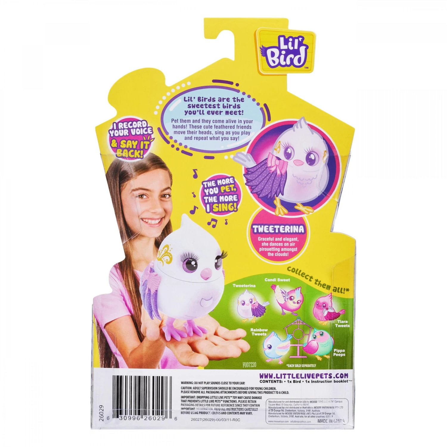 Little Live Pets Bird Pet - Tiara Tweets, Tweeterina - Interactive Pretend Play Bird Doll Toy With Sound 9 Little Live Pets Bird Pet - Tiara Tweets, Tweeterina - Interactive Pretend Play Bird Doll Toy With Sound - Image 9