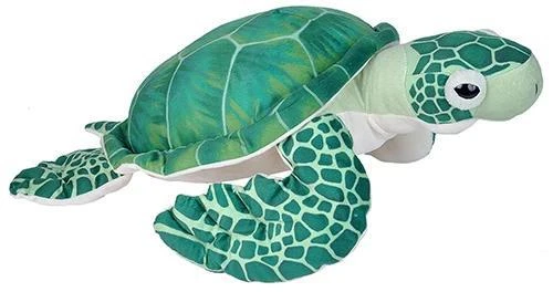 Wild Republic Green Sea Turtle Plush, Stuffed Animal, Plush Toy, Gifts For Kids, Cuddlekins, 8 Inches 2 Wild Republic Green Sea Turtle Plush, Stuffed Animal, Plush Toy, Gifts For Kids, Cuddlekins, 8 Inches - Image 2