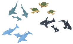 Wild Republic Aquatic Animals, Toy Figures, Tube Animals, Kids Gifts, Ocean Theme Party Supplies, Sea Creatures, 18-Piece Collection