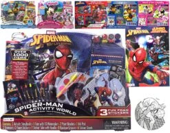 Artist Marvel Superheroes Spiderman Activity Giant Stationery Gift Set 1000pcs- Story Book, Painting Kit, Crayons, Stampers, Foam Stickers -Cuddle House Toys Shop ArtistMarvelSuperheroesSpidermanWorldofActivityGiantStationeryGiftSet