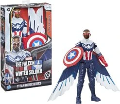 Avengers Marvel Studios Titan Hero Series Captain America Action Figure, 12-Inch Toy, Includes Wings, For Kids Ages 4 And Up