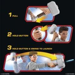 Avengers NERF Power Moves Marvel Thor Hammer Strike Hammer NERF Dart-Launching Toy For Kids Roleplay -Cuddle House Toys Shop AvengersNERFPowerMovesMarvelThorHammerStrikeHammer23