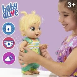 Baby Alive Baby Gotta Bounce Doll, Frog Outfit, Bounces With 25+ SFX And Giggles, Drinks And Wets, Blonde Hair Toy For Kids Ages 3 And Up 9 Baby Alive Baby Gotta Bounce Doll, Frog Outfit, Bounces With 25+ SFX And Giggles, Drinks And Wets, Blonde Hair Toy For Kids Ages 3 And Up -Cuddle House Toys Shop BabyAliveBabyGottaBounceDoll Frog Bounceswith25 SFX