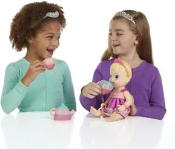 Baby Alive Tea ‘n Sparkles Baby Pretend Play Doll, Color-Changing Tea Set, Doll Accessories, Drinks, Wets (Assortment Styles) -Cuddle House Toys Shop BabyAliveLil SipsBabyHasaTeaPartyDoll Blonde 12