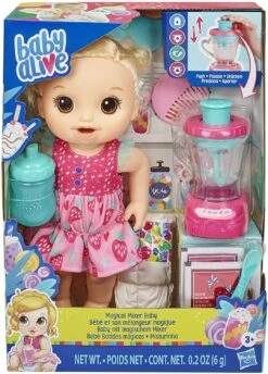 Baby Alive Magical Mixer Baby Doll: Pineapple Treat, Strawberry Shake - Pretend Play Doll (Assortment Styles) -Cuddle House Toys Shop Baby Alive Magical Mixer Baby Doll Strawberry Shake