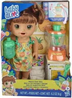 Baby Alive Magical Mixer Baby Doll: Pineapple Treat, Strawberry Shake - Pretend Play Doll (Assortment Styles) -Cuddle House Toys Shop Baby Alive Magical Mixer Baby Doll Tropical Treat1