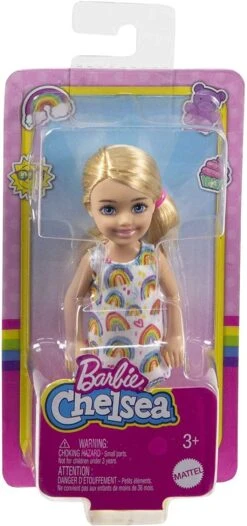 Barbie Chelsea Doll (Blonde) Wearing Rainbow-Print Dress And Yellow Shoes, Toy For Kids Ages 3 Years Old & Up -Cuddle House Toys Shop BarbieChelseaDoll Blonde WearingRainbow PrintDressandYellowShoes ToyforKidsAges3YearsOld Up6