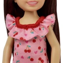 Barbie Chelsea Doll (Brunette) In Cherry-Print Dress, For 3 Year Olds & Up -Cuddle House Toys Shop BarbieChelseaDoll Brunette inCherry PrintDress For3YearOlds Up2