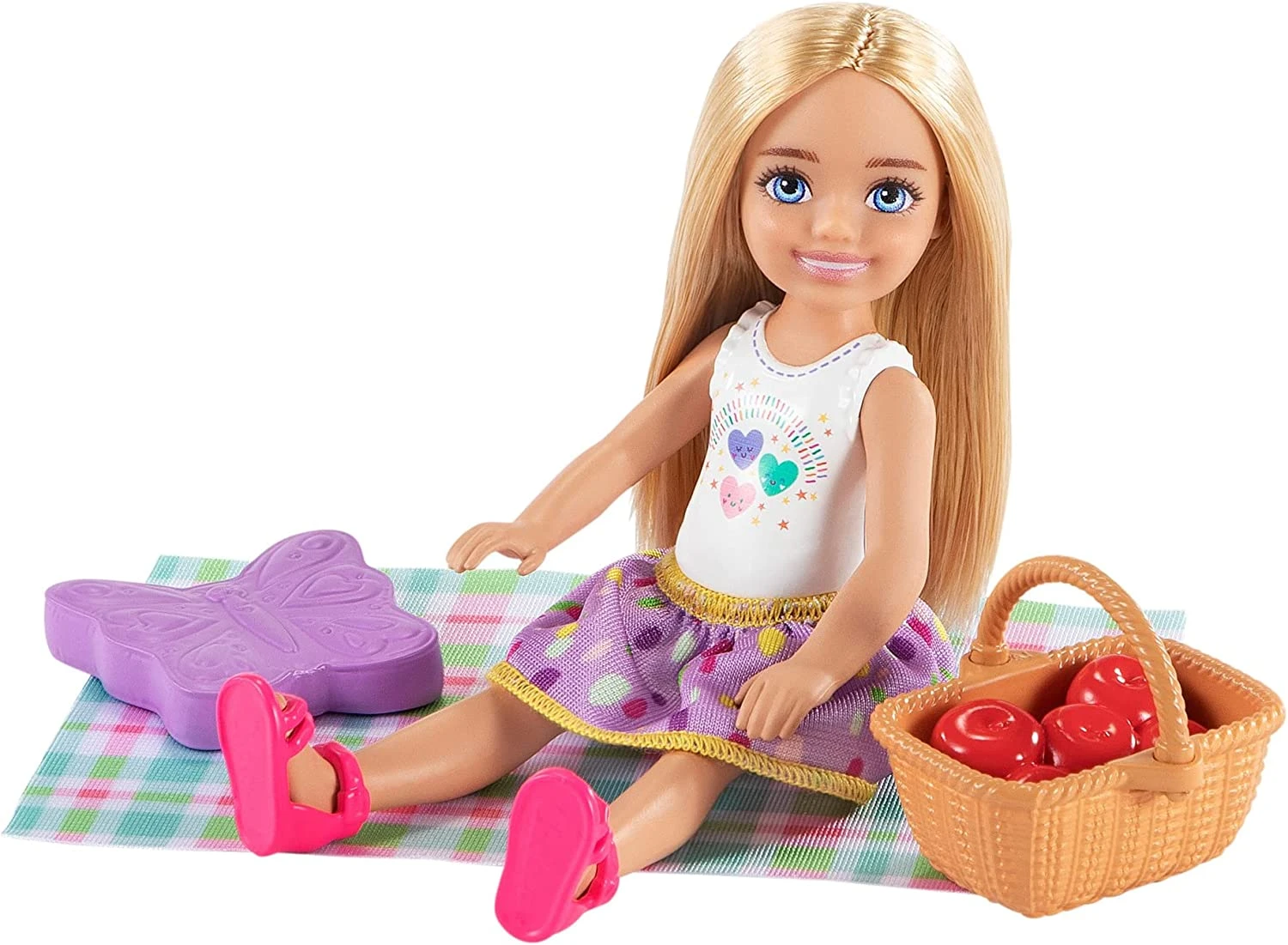 Barbie Chelsea Picnic Playset With Chelsea Doll (6-in Blonde), Pet Kitten, Picnic Table, Umbrella, Basket & Accessories 2 Barbie Chelsea Picnic Playset With Chelsea Doll (6-in Blonde), Pet Kitten, Picnic Table, Umbrella, Basket & Accessories - Image 2