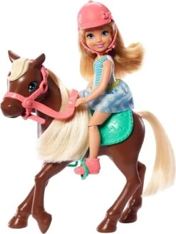 Barbie Club Chelsea Doll And Horse, 6-inch Blonde, Wearing Fashion And Accessories 9 Barbie Club Chelsea Doll And Horse, 6-inch Blonde, Wearing Fashion And Accessories -Cuddle House Toys Shop BarbieClubChelseaDollandHorse2