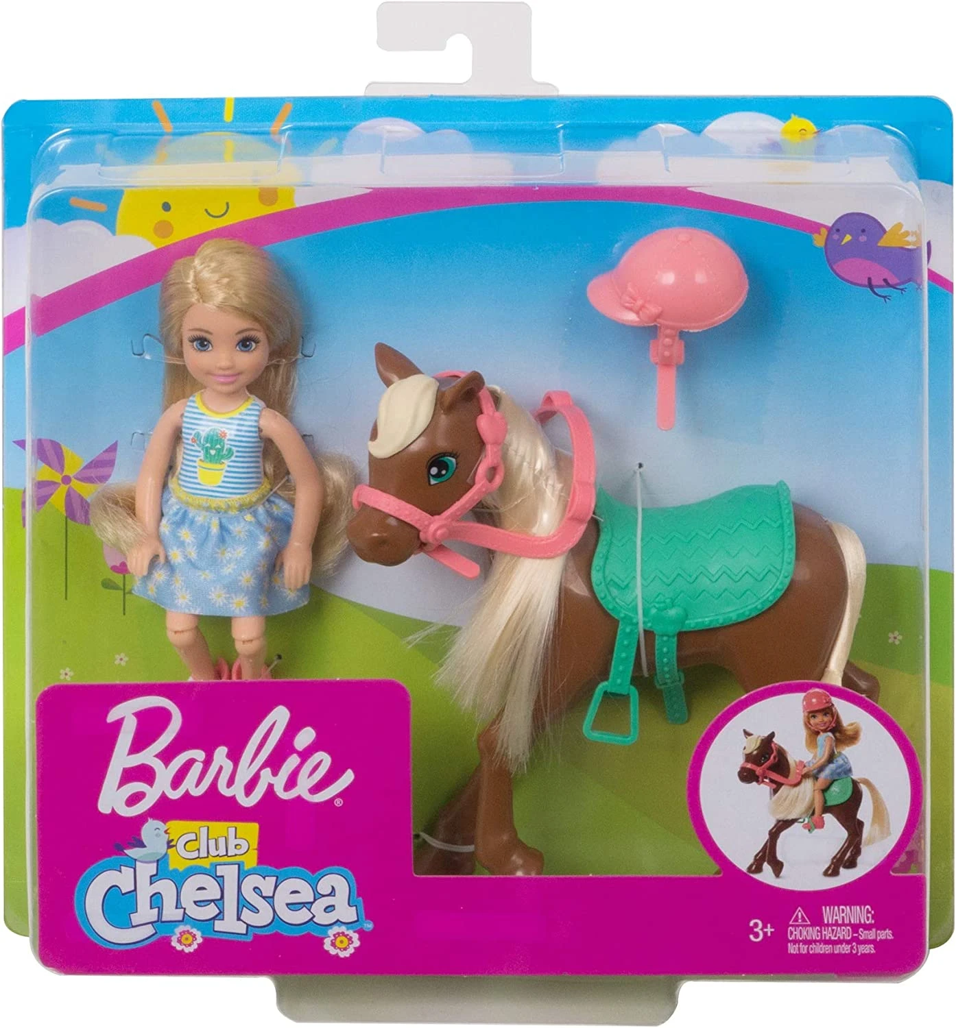 Barbie Club Chelsea Doll And Horse, 6-inch Blonde, Wearing Fashion And Accessories 1 Barbie Club Chelsea Doll And Horse, 6-inch Blonde, Wearing Fashion And Accessories