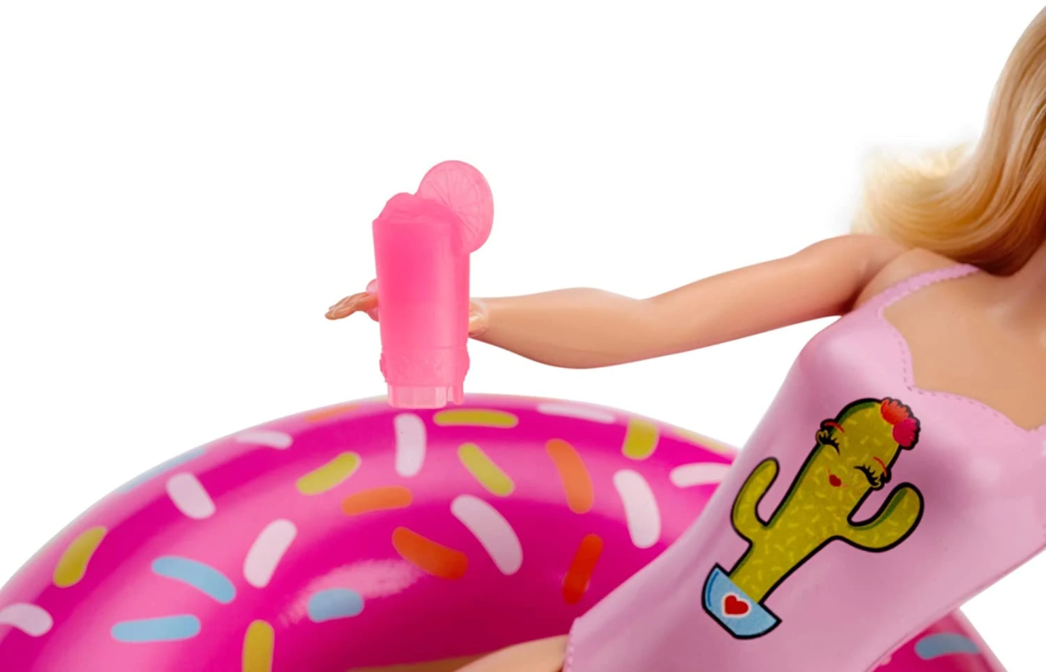 Barbie Doll With Donut Shaped Inflatable Toy & Lemonade Maker - Barbie Pool Party Set 4 Barbie Doll With Donut Shaped Inflatable Toy & Lemonade Maker - Barbie Pool Party Set - Image 4
