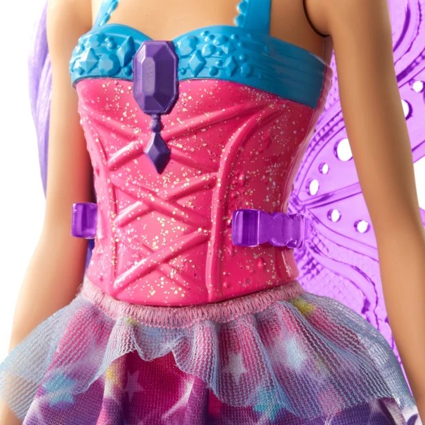 Barbie Dreamtopia Fairy Doll, 12-Inch, Purple Hair, With Wings And Tiara 4 Barbie Dreamtopia Fairy Doll, 12-Inch, Purple Hair, With Wings And Tiara - Image 4