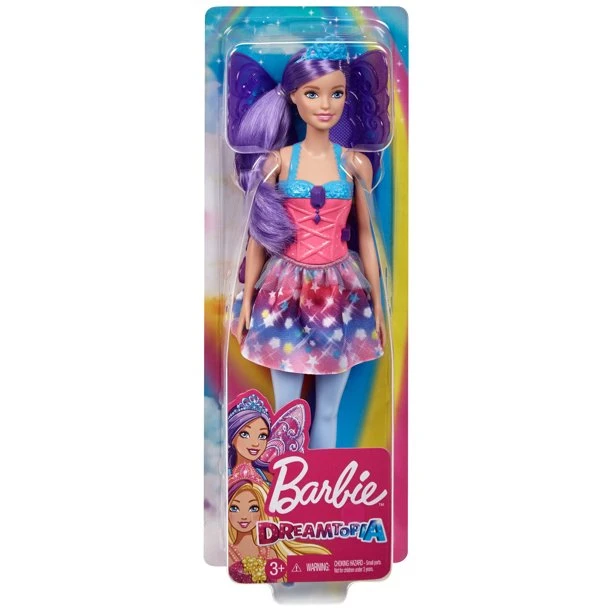 Barbie Dreamtopia Fairy Doll, 12-Inch, Purple Hair, With Wings And Tiara 6 Barbie Dreamtopia Fairy Doll, 12-Inch, Purple Hair, With Wings And Tiara - Image 6