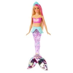 Barbie Dreamtopia Sparkle Lights Mermaid With Blonde & Pink Hair