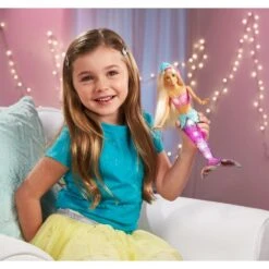 Barbie Dreamtopia Sparkle Lights Mermaid With Blonde & Pink Hair -Cuddle House Toys Shop BarbieDreamtopiaSparkleLightsMermaidwithBlonde PinkHair1