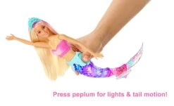 Barbie Dreamtopia Sparkle Lights Mermaid With Blonde & Pink Hair -Cuddle House Toys Shop BarbieDreamtopiaSparkleLightsMermaidwithBlonde PinkHair2