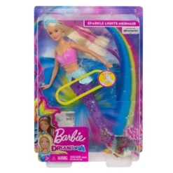 Barbie Dreamtopia Sparkle Lights Mermaid With Blonde & Pink Hair -Cuddle House Toys Shop BarbieDreamtopiaSparkleLightsMermaidwithBlonde PinkHair6