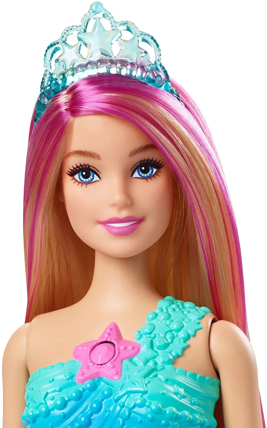 Barbie Dreamtopia Twinkle Lights Mermaid Doll (12 In, Blonde) With Water-Activated Light-Up Feature And Pink-Streaked Hair 4 Barbie Dreamtopia Twinkle Lights Mermaid Doll (12 In, Blonde) With Water-Activated Light-Up Feature And Pink-Streaked Hair - Image 4