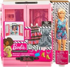 Barbie Fashionistas Ultimate Closet Portable Fashion Toy With Doll, Clothing, Accessories And Hangars