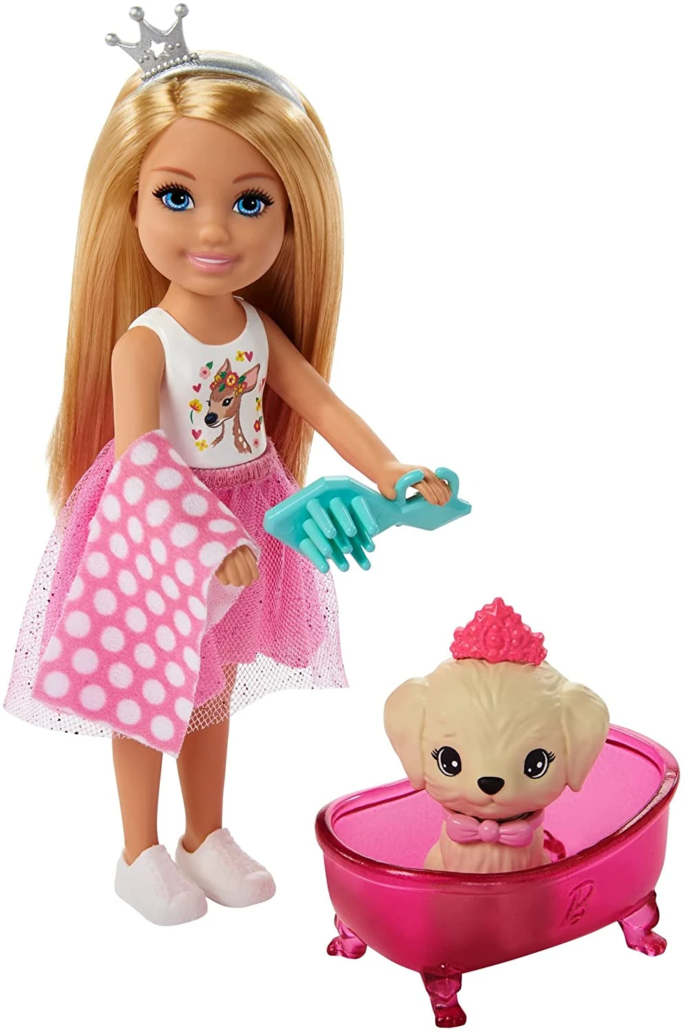 Barbie Princess Adventure Chelsea Pet Castle Playset, With Blonde Chelsea Doll (6-inch), 4 Pets And Accessories, Gift For 3 To 7 Year Olds 3 Barbie Princess Adventure Chelsea Pet Castle Playset, With Blonde Chelsea Doll (6-inch), 4 Pets And Accessories, Gift For 3 To 7 Year Olds - Image 3