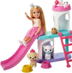Barbie Princess Adventure Chelsea Pet Castle Playset, With Blonde Chelsea Doll (6-inch), 4 Pets And Accessories, Gift For 3 To 7 Year Olds 10 Barbie Princess Adventure Chelsea Pet Castle Playset, With Blonde Chelsea Doll (6-inch), 4 Pets And Accessories, Gift For 3 To 7 Year Olds -Cuddle House Toys Shop BarbiePrincessAdventureChelseaPetCastlePlayset withBlondeChelseaDoll 6 inch 4PetsandAccessories Giftfor3to7YearOlds2