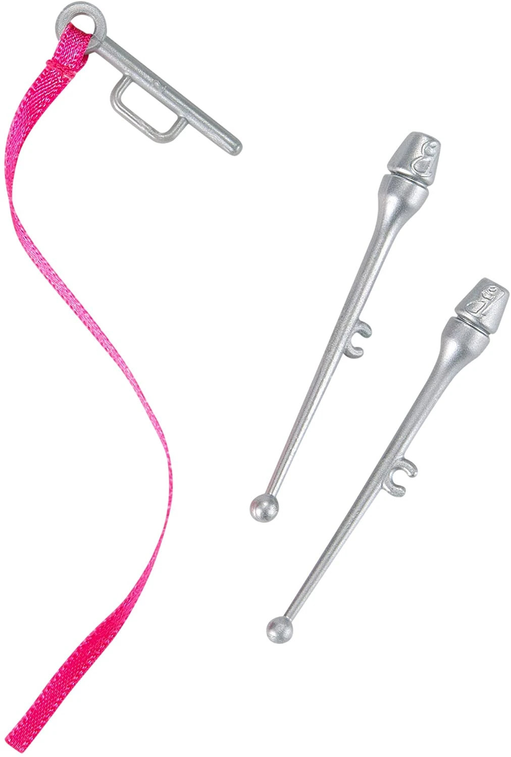 Barbie Rhythmic Gymnast Blonde Doll With Colorful Metallic Leotard, 2 Clubs & Ribbon Accessory 4 Barbie Rhythmic Gymnast Blonde Doll With Colorful Metallic Leotard, 2 Clubs & Ribbon Accessory - Image 4