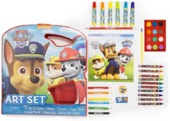 Bendon Nickelodeon's Paw Patrol Large Character Art Tote, Includes 10 Crayons, 6 Markers, Pencils, Sharpener, Eraser
