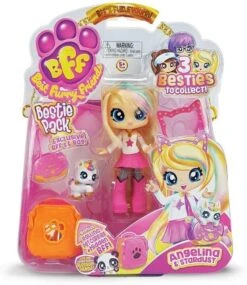 BFF (best Furry Friends) Bestie Doll Figure Playset: Cassandra & Dash, Angelina & Stardust, Zoe & Zara -Cuddle House Toys Shop BestFurryFriendsAngelina StardustBFFBestiePack