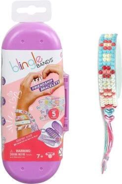 Blingle Bands DIY Gem Friendship Bracelet, 5 Band On The Go Starter Pod - Arts & Craft Activity For Ages 7 And Up