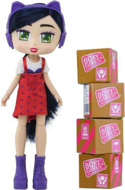 Boxy Girls Season 2,3 Assortment (814IT Kiki, 788IT Hazel, 1392 Peyton, 1394 Berkley, 1396 Jade & 1398 Seraphina) 1Pcs -Cuddle House Toys Shop Boxy Girls Riley Dolls Collection Fashion Channel Playtime